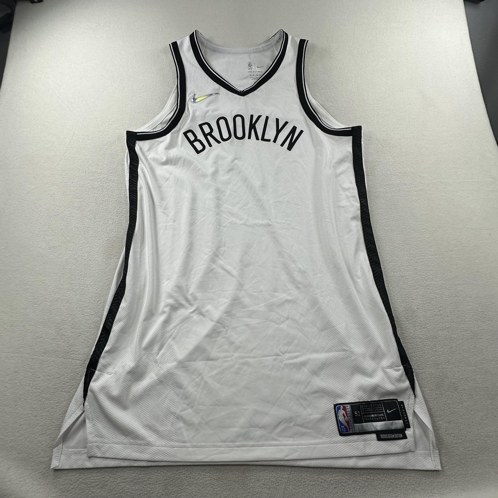 Brooklyn Nets Jersey Men XL White NBA Dri-Fit ADV Association Edition Length +6